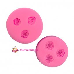 Khuôn silicon 4D 3 bông hồng MK - 028