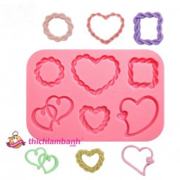 Khuôn silicon 4D 6 vòng thắt MK - 1134