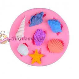 Khuôn silicon 4D 7 sò ốc MK - 546