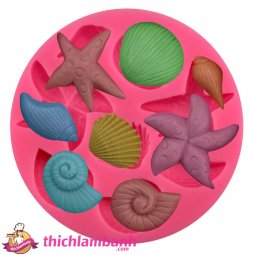 Khuôn silicon 4D 8 sò ốc MK - 556