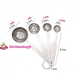 Bộ đo lường 4 muỗng inox tsp/ml