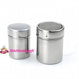 Hũ rắc bột cacao, trà xanh có nắp Lớn 9*7cm