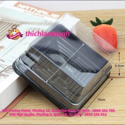 10 Hộp Nhựa Đế Đen Đựng Bánh Trung Thu JLH 10-10 150-250Gr (Mẫu Mới 2023)