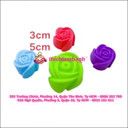 Bộ 10 khuôn silicon rời hoa hồng 3-5cm