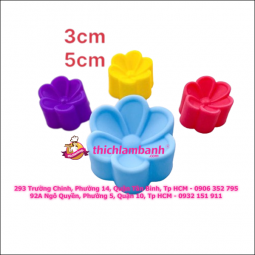 Bộ 10 Khuôn Silicon Rời Hoa Sứ 3-5cm