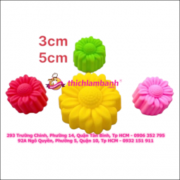 Bộ 10 khuôn silicon rời hướng dương 3-5cm