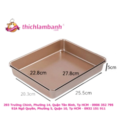 Khuôn chữ nhật đúc 28 x 5 cm