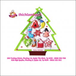 Bộ 10 khuôn nhấn inox bánh quy Giáng sinh