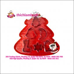 Bộ 6 khuôn nhấn bánh quy Giáng sinh
