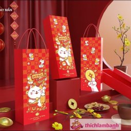 Hộp bánh dứa Mèo May Mắn