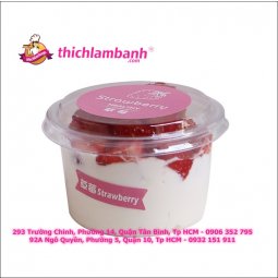 Hộp nhựa tròn đựng bánh mousse/ tiramisu XY583