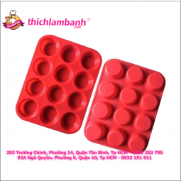 Khuôn cupcake silicon 12 lỗ