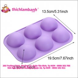 Khuôn silicon 6 bán nguyệt nhỏ