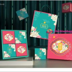 Hộp Đựng Bánh Trung Thu Mẫu Đơn 4B