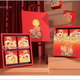 Hộp Đựng Bánh Trung Thu Vọng Nguyệt 4B