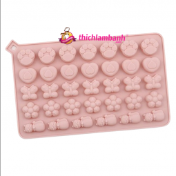 Khuôn silicon 34 mèo hoa