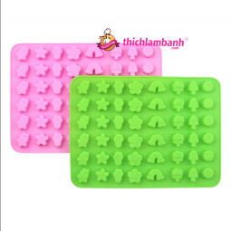 Khuôn silicon 48 hoa cầu vồng