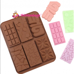Khuôn silicon 6 mảnh socola