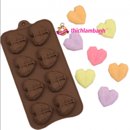 Khuôn silicon 8 tim kim cương