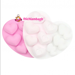 Khuôn silicon tim 3 kiểu