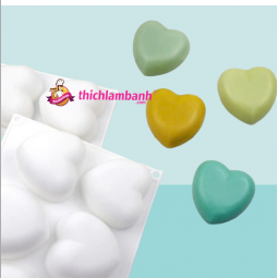 Khuôn silicon tim 8 ô