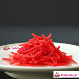 Mứt gừng đỏ cắt sẵn