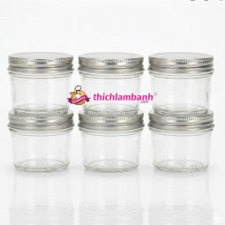 Set 6 hũ thủy tinh nắp nhôm 100ml